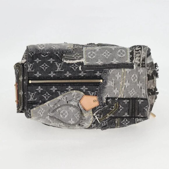 LOUIS VUITTON Monogram Denim Patchwork Speedy 30 Bag Gray M95381 LV Auth ki5785M - Picture 6 of 15